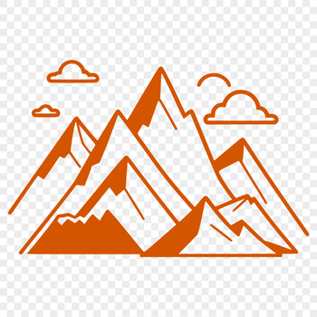 Vector graphic image of a mountain range suitable for digital designs and craft projects.