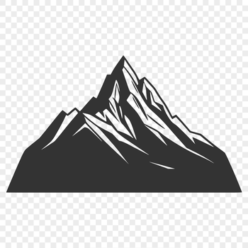 A 2D illustration of a mountain range in a vector format.