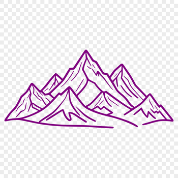 A digital illustration of a majestic mountain landscape in vector format.
