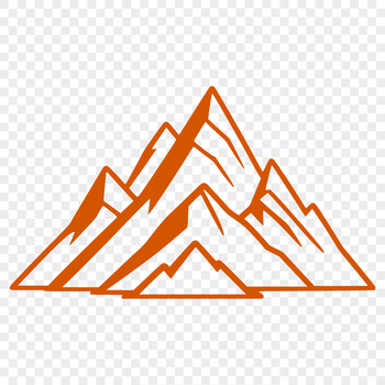 A digital illustration of a mountain landscape, suitable for vector graphics design.