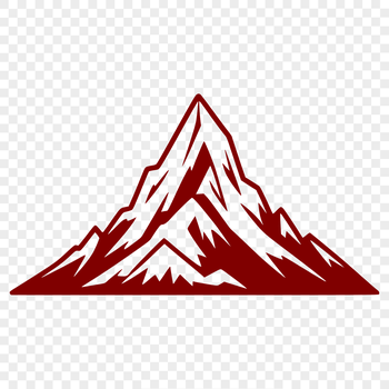 SVG vector illustration of a mountain landscape with peaks and valleys.