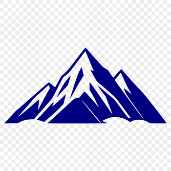 A digital mountain illustration created in vector format for use in design projects.