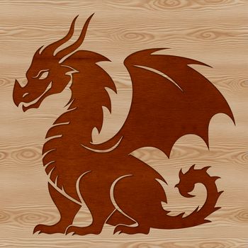 A digital illustration of a mythical creature, suitable for vector art designs.