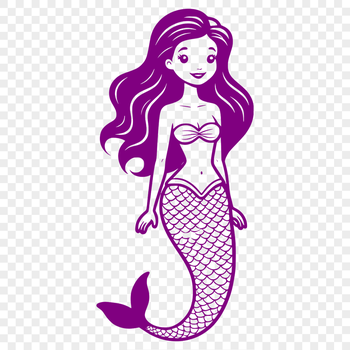 A mythical underwater creature with human upper body and fish tail, suitable for vector art designs.