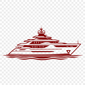 A vector illustration of a boat, suitable for digital designs and cutting projects.