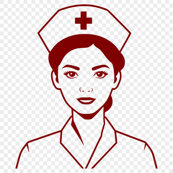 Female healthcare professional in nursing uniform.