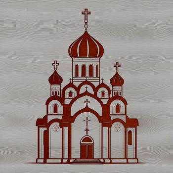 A traditional Orthodox church building with a distinctive design and architectural elements.