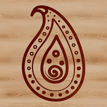 Vector illustration of a classic paisley shape suitable for clipart and stencil designs.