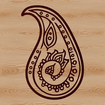 A detailed, ornate paisley pattern in vector format.