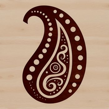 Ornate paisley pattern for vector design and clip art applications.