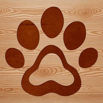 Animal paw print design in vector format, suitable for cutting machines like Cricut or laser cutter.