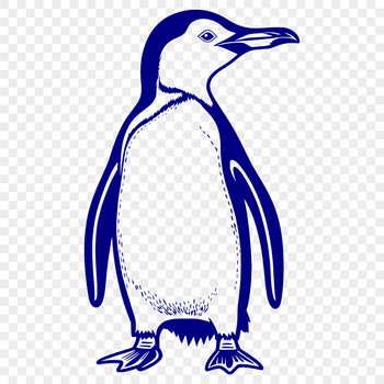 A simple illustration of a penguin, ideal for vector design projects.