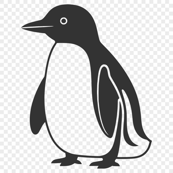 A simple penguin illustration in vector format.