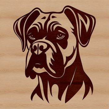 A vector illustration of a Boxer's head in a clean, detailed design suitable for digital and commercial use.