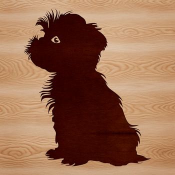 Illustrated vector art of a sitting Havanese dog breed.