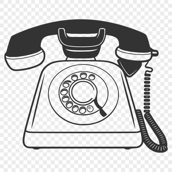 A modern telephone illustration designed with vector graphics.