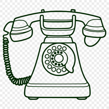 A modern telephone with various digital components and wires exposed, suitable for technology-related designs.