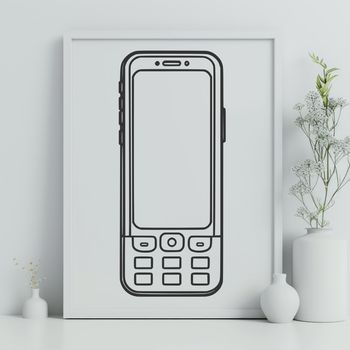An SVG graphic representation of a common handheld device used for communication and technology.