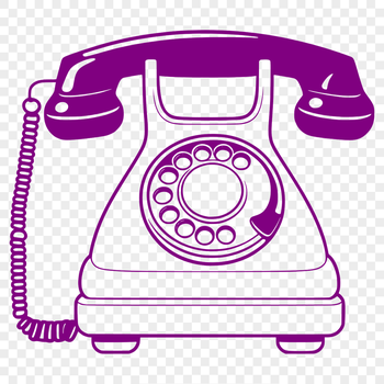 Telephone icon in digital format, ideal for web design and graphic projects.