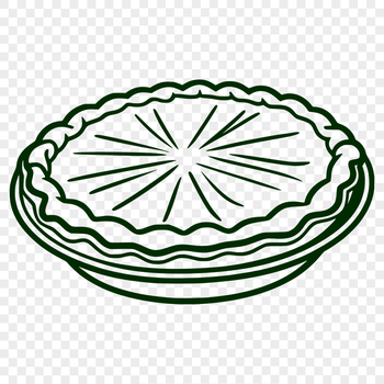 A digital representation of a traditional baked dessert in a circular shape.