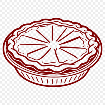 A detailed SVG illustration of a traditional fruit pie with a crumbly crust and various toppings.