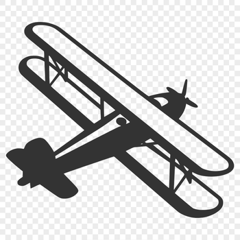 Free vector airplane icon, suitable for commercial use with Cricut or laser cutter.