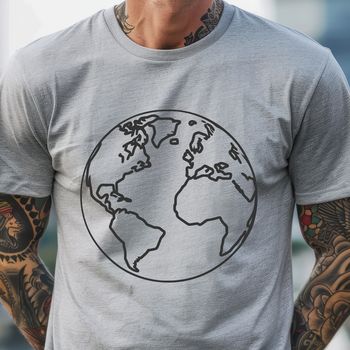 A 3D rendering of the Earth as a vector graphic illustration.