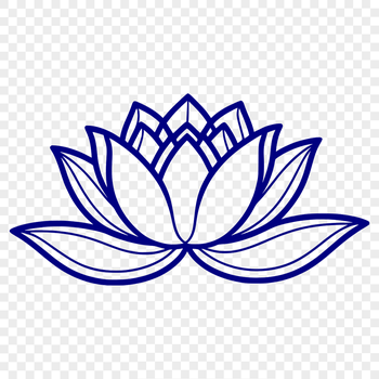 Vector illustration of the lotus flower, a symbol with deep roots in various cultures and religions.