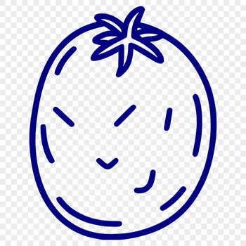 A stylized illustration of a potato, suitable for graphic design projects.