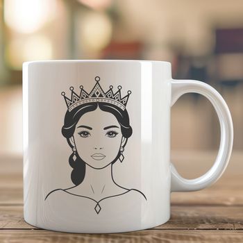 A royalty-free princess illustration designed as a vector graphic in SVG format.