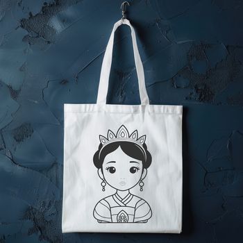 A young female princess in a fantasy setting, suitable for illustration or design projects.