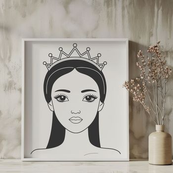Girl princess design available as SVG graphic.