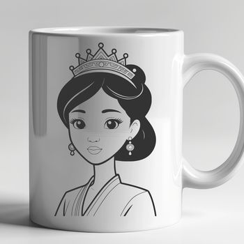 Female character in a royal dress, created as a vector graphic in SVG format.
