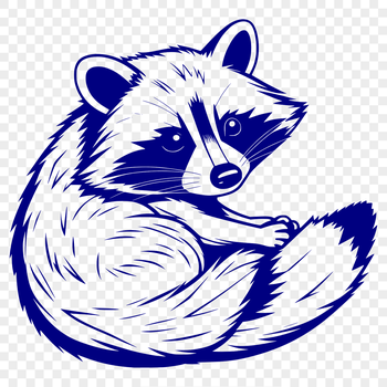 A stylized illustration of a raccoon, created as a scalable vector graphic (SVG) for use in digital design projects.