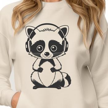 A raccoon clip art design created as a scalable SVG file.