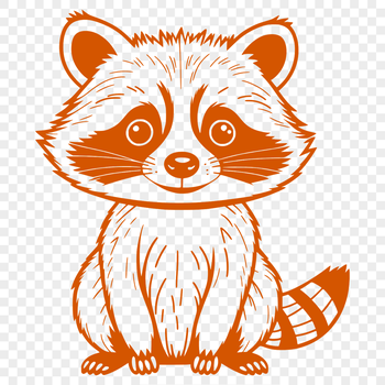 Raccoon vector graphic illustration