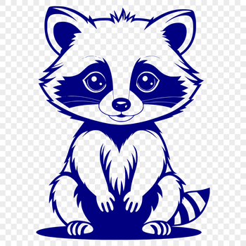 Raccoon illustration in vector format, suitable for editing and customization.