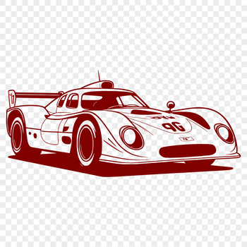 A high-performance racing car with sleek design and bold lines, optimized for vector graphics.