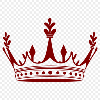 A digital illustration of a regal crown with intricate design elements, suitable for vector art and cutting machine projects.