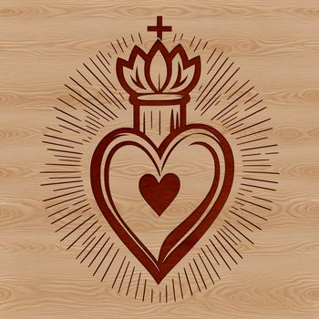 A stylized illustration of the Sacred Heart symbol, suitable for digital use.