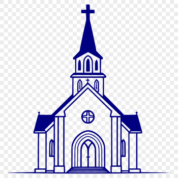 An iconic religious structure represented as a vector graphic design.