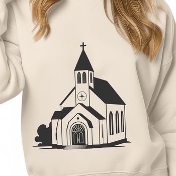 Baptist church iconography, a vector illustration of a place of worship