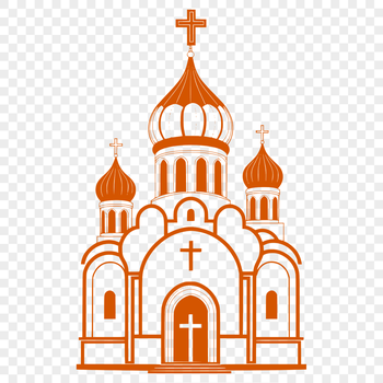 Iconic Orthodox church building with traditional architecture and domed roof.