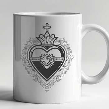 A vector illustration of the Sacred Heart icon, suitable for digital and printing purposes.