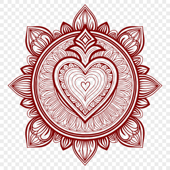 A high-quality SVG vector art illustration of the Sacred Heart symbol, suitable for various design applications.