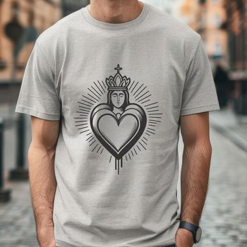 A vector illustration of the Sacred Heart symbol.