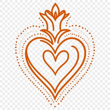 SVG illustration of the Sacred Heart, a symbolic representation in Christian iconography.