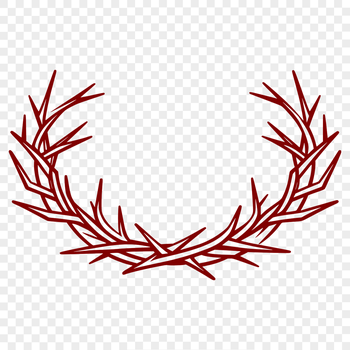 A digital illustration of a crown of thorns in vector format.
