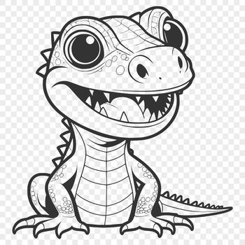 A digital illustration of a lizard in a simplified, vector style.