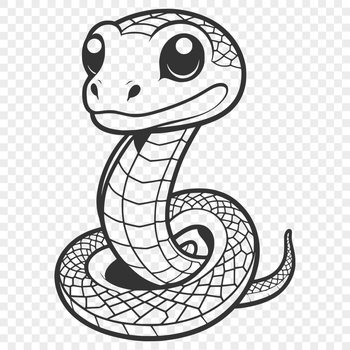 A detailed illustration of a serpent in vector format.